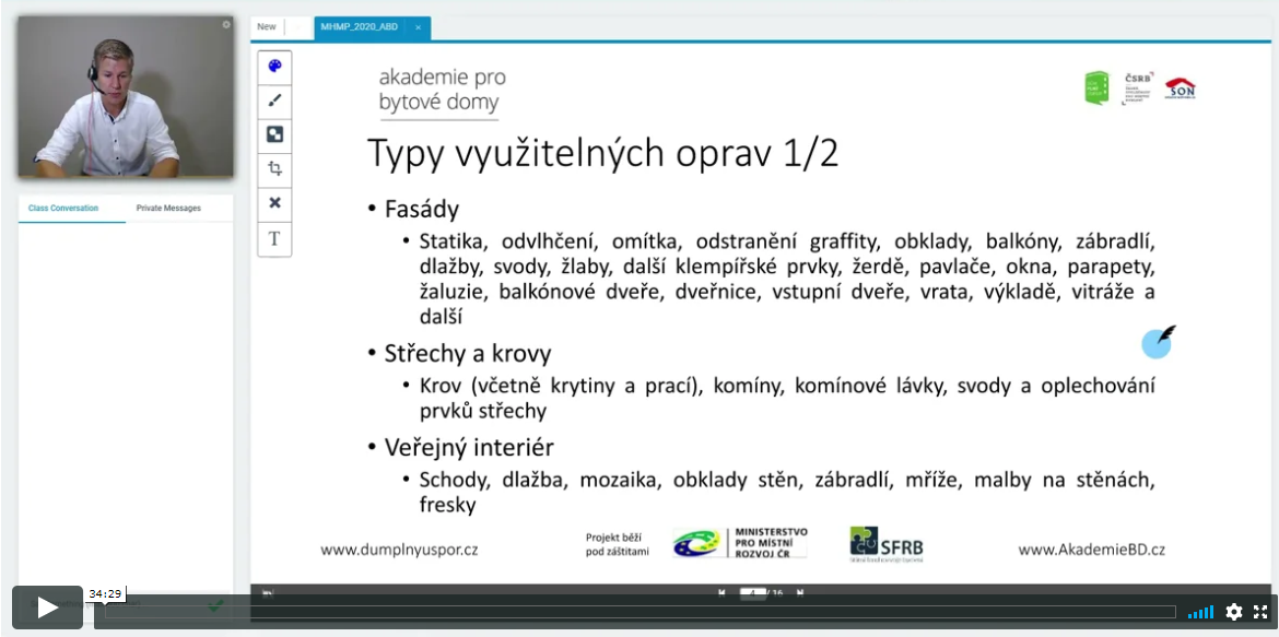 Video – Dotace pro bytové domy v památkové zóně Prahy