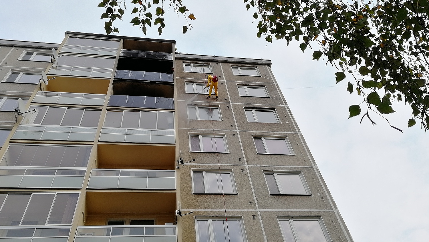Při zásahu po požáru jsme spolupracovali s horolezci