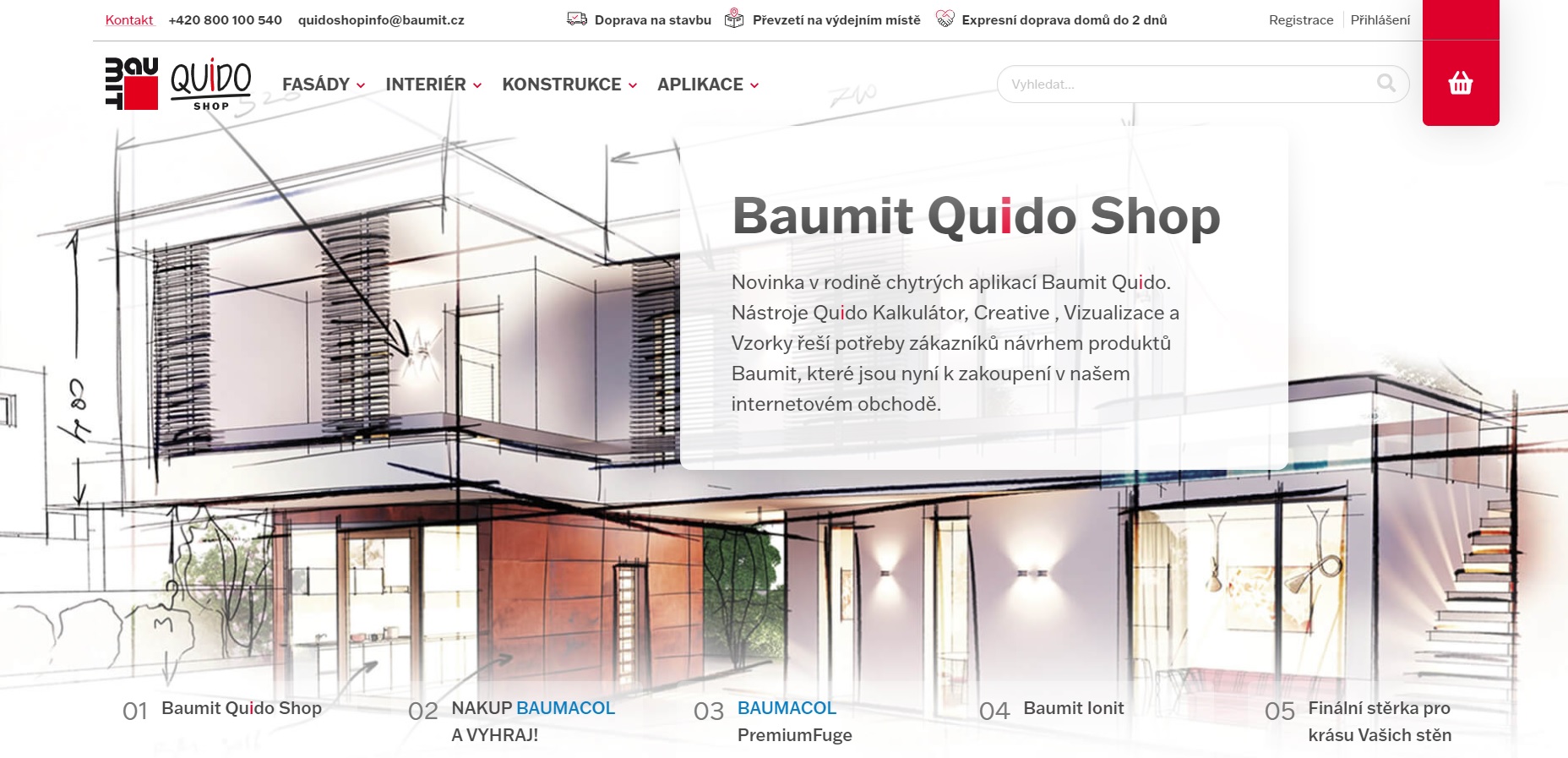 Baumit Quido Shop – unikátní průvodce pro on-line nákup